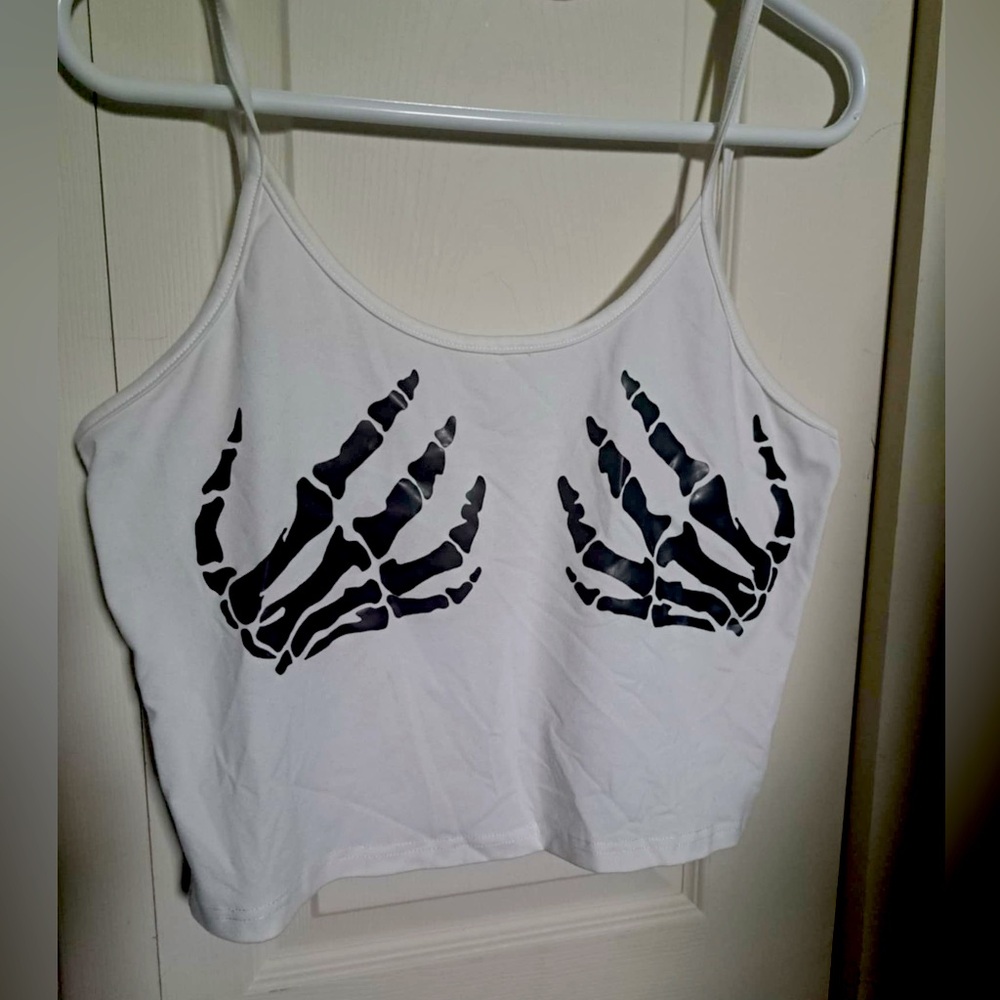 White skeleton cami